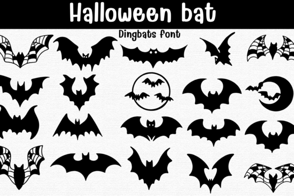 Halloween Bat Font: A Playful Dingbats Typeface for Spooky Designs