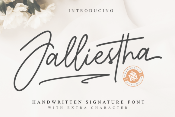 Jalliestha Font: A Masterful Handwritten Typeface for Modern Design Projects