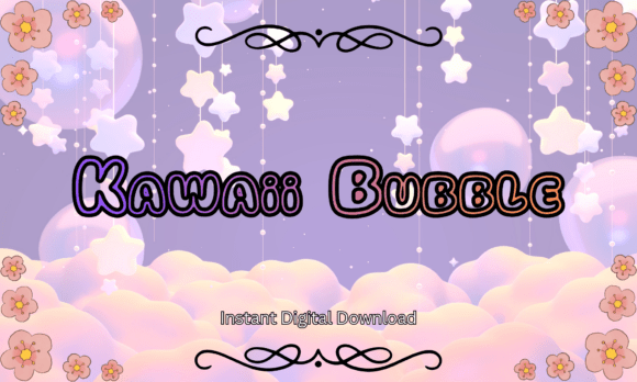 Kawaii Bubble Font: Dreamy Display Typeface for Cute Core Branding