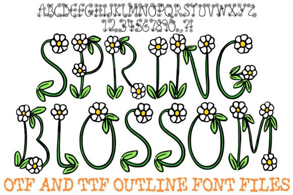 Spring Blossom Font: A Botanical Typeface for Whimsical Design Projects