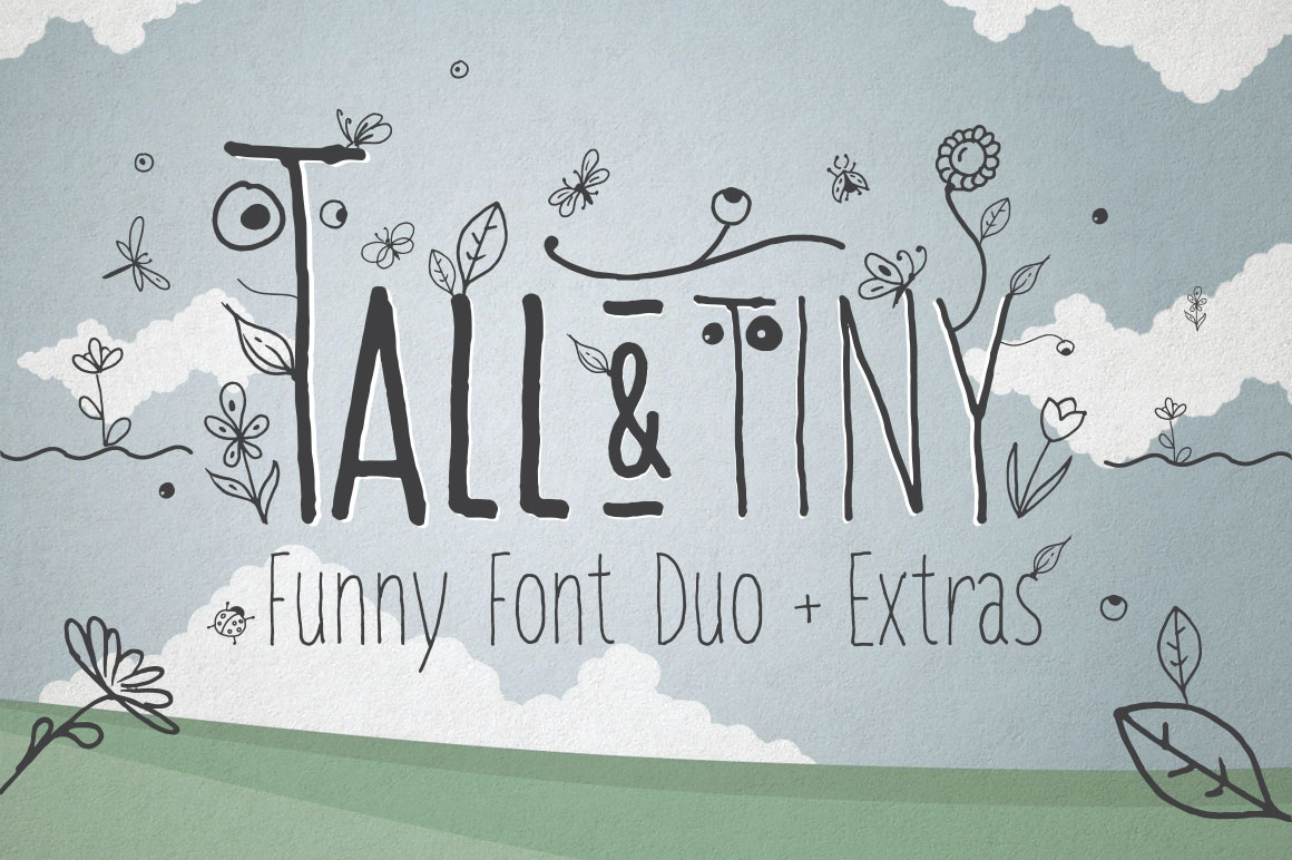 Tall Tiny Font Duo: Playful Typography