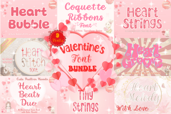 Valentines Font Bundle: Love-Inspired Typography Collection